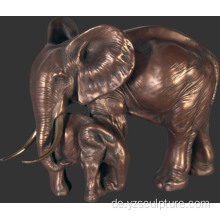 Casting Metal Life Größe Bronze Garten Elefanten Skulptur